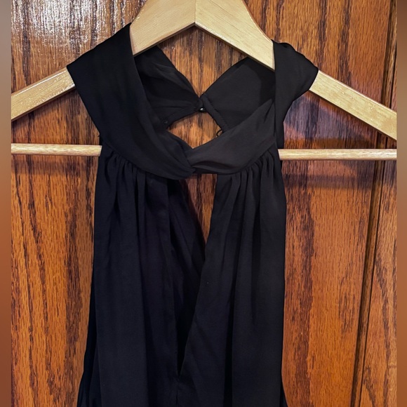 Banana Republic SATIN TWISTED MAXI DRESS Black Size XL - Picture 11 of 17